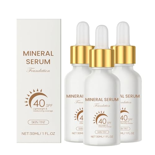 Mineral-Serum-Grundierung, SPF 40 Hydrating Skin Tinted Foundation, UV-Schutz, Leichte & Feuchtigkeitsspendende Deckkraft, Erzielen Sie einen Weichzeichner-Make-up-Effekt, Essence foundation 30ml von Generisch