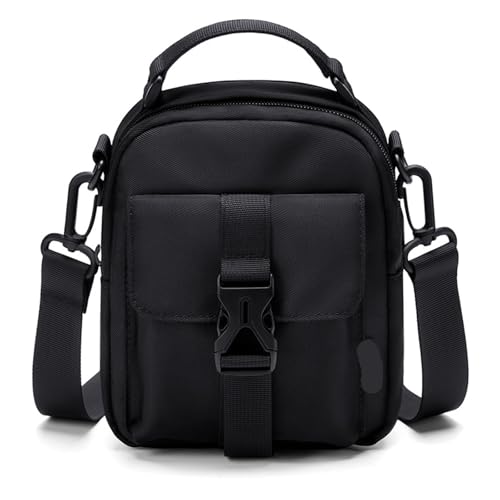 Mini-Cross-Tasche für Herren, schwarz, einzelne Schultertasche, lässig, Handyschlinge, Brusttasche, Bauchtaschen für Herren von Generisch
