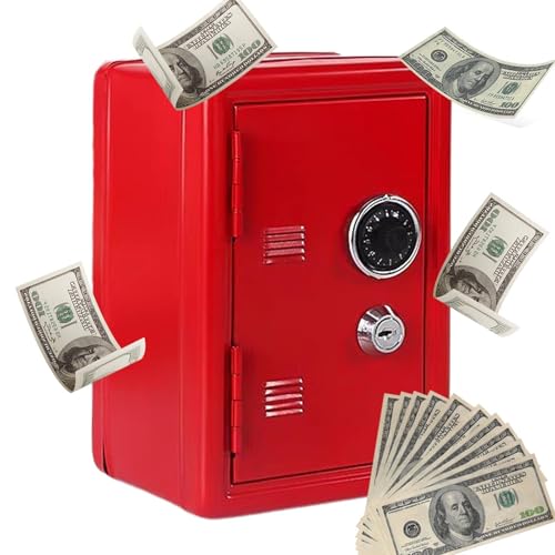 Mini-Geldkassette Mit Schloss - Geldtresor Aus Metall Für Kinder | Geldaufbewahrungsbox Mit Passwort-Rad-Design, Geschenke Für Geburtstag, Weihnachten, Neujahr von Generisch