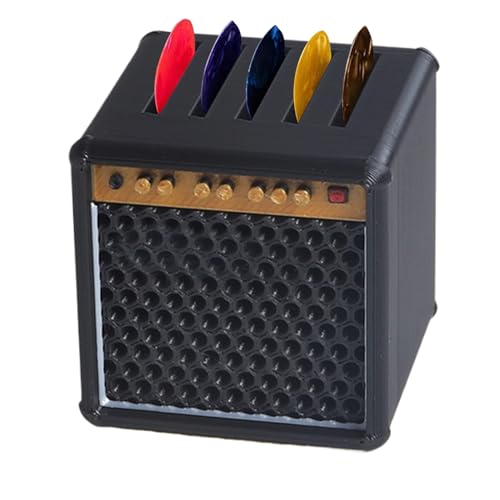 Mini-Gitarrenverstärker-Halter – stilvoller Organizer für Musikbegeisterte und Musiker, tragbare Bass-Displaybox für Musikinstrumente, Musiker, ihn, Vater, Ehemann, Weihnachten, Geburtstag, Schwarz von Generisch