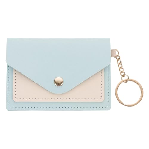 Mini Leder Frauenbrieftasche | kompakter Kartenhalter | Chook Chook Chook 11x7.8cm Druck klar mit Schlüsselbund | PU -Licht eleganter Schlüssel zu Kopfhörern von Generisch