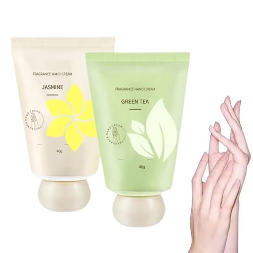Mini-Set mit parfümierter Handcreme, tragbare feuchtigkeitsspendende Handcreme, parfümierte Mini-Handcreme, parfümierte Handcreme für Frauen und Männer, tiefenwirksam (2 Stück-A) von Generisch
