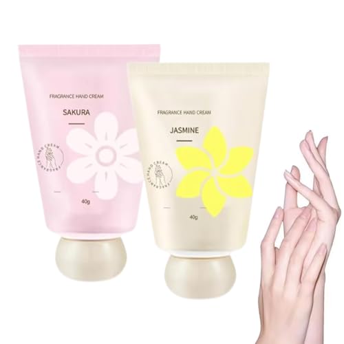 Mini-Set mit parfümierter Handcreme, tragbare feuchtigkeitsspendende Handcreme, parfümierte Mini-Handcreme, parfümierte Handcreme für Frauen und Männer, tiefenwirksam (2 Stück-B) von Generisch