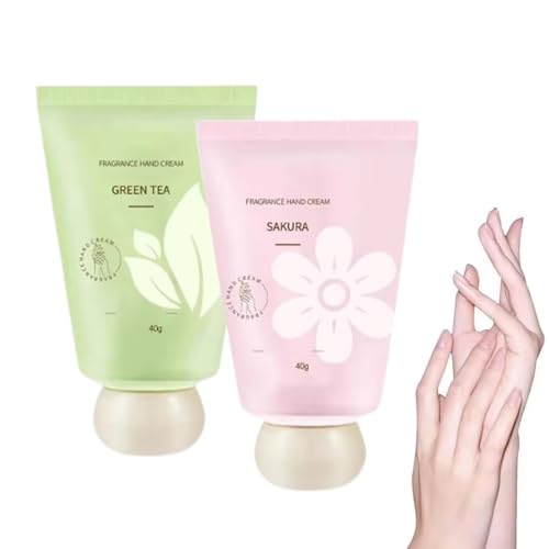 Mini-Set mit parfümierter Handcreme, tragbare feuchtigkeitsspendende Handcreme, parfümierte Mini-Handcreme, parfümierte Handcreme für Frauen und Männer, tiefenwirksam (2 Stück-C) von Generisch
