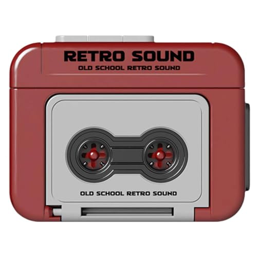 Mini Schlüsselanhänger Band Recorder, Schlüsselanhänger 2 in 1 und Mini Recorder, Retro Band Recorder Schlüsselanhänger, Gravur Liebeswörter, Musik oder andere Geräusche, Vintage Band Recorder von Generisch
