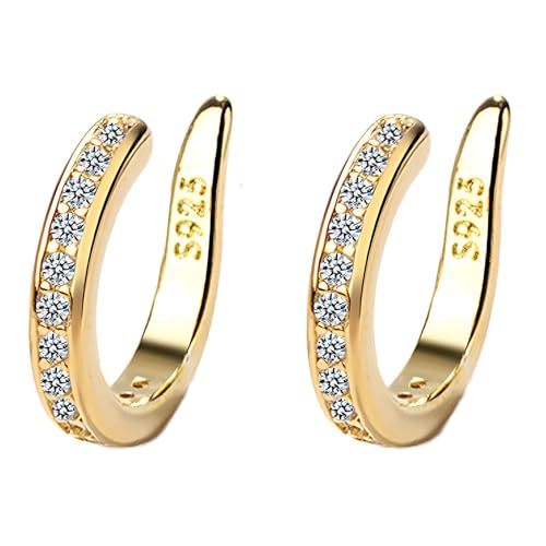 Minimal entworfene Ohrclips ohne Ohrlöcher, mit einem coolen Stil, personalisierter Ohrclip für Frauen, hautfarbene Ohrringe, A, Kupfer, Kein Edelstein von Generisch