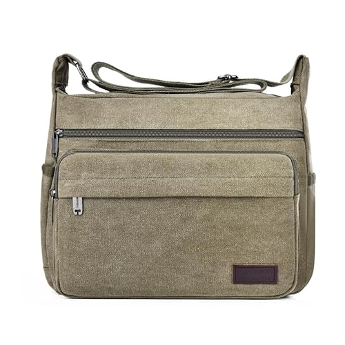 Minimalistische Oxford Messenger Bag für Damen und Herren, lässige Umhängetasche mit verstellbarem Riemen, Multi-Pocket-Crossbody-Tasche für Reisen, Alltag und Streetwear, Army Green 1, Einheitsgröße Minimalistische Oxford Messenger Bag für Damen und Herren, lässige Umhängetasche mit verstellbarem Riemen, Multi-Pocket-Crossbody-Tasche für Reisen, Alltag und Streetwear, Army Green 1, Einheitsgröße von Generisch