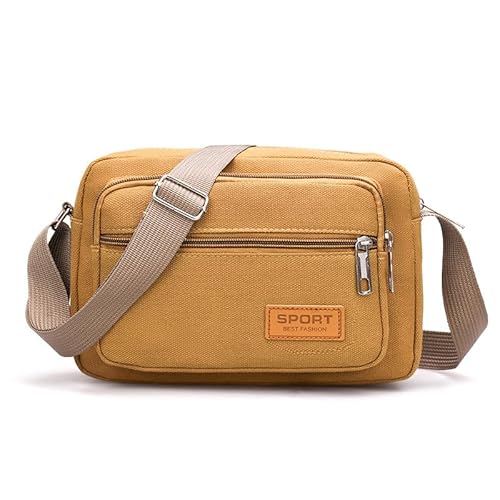 Minimalistische Oxford Messenger Bag für Damen und Herren, lässige Umhängetasche mit verstellbarem Riemen, Multi-Pocket-Crossbody-Tasche für Reisen, Alltag und Streetwear, Khaki 11, Einheitsgröße Minimalistische Oxford Messenger Bag für Damen und Herren, lässige Umhängetasche mit verstellbarem Riemen, Multi-Pocket-Crossbody-Tasche für Reisen, Alltag und Streetwear, Khaki 11, Einheitsgröße von Generisch
