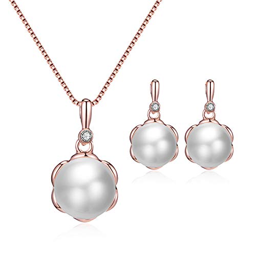 Minimalistisches Spitzen-Perlen-Schmuck-Set, Brautschmuck-Set, Halskette. Haltbarkeit und Komfort von Generisch