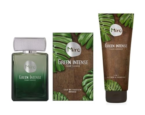 Miro Green Intense Pour Homme Eau de Parfum Spray 75 ml +2 in 1 Shower Shampoo 250 ml Miro Green Intense Pour Homme Eau de Parfum Spray 75 ml +2 in 1 Shower Shampoo 250 ml von Generisch