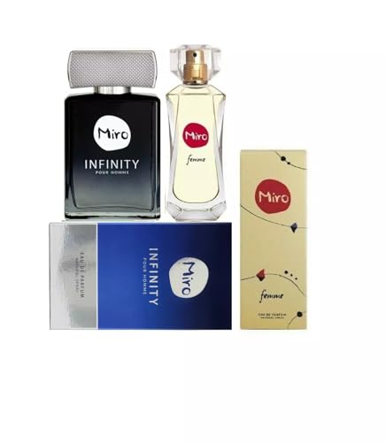 Miro INFINITY Eau de Parfum Spray 75 ml für Herren + Miro FEMME Eau de Parfum Spray 50 ml von Generisch
