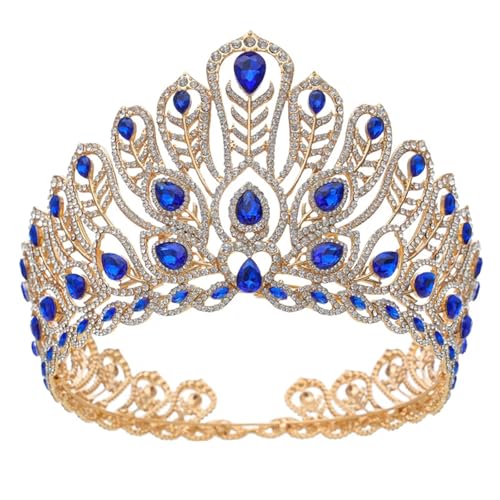 Miss Universe Tiara Queen Große Diadem Brautkrone Festzug Kopfschmuck Braut Hochzeitskleid Haarschmuck Zubehör von Generisch