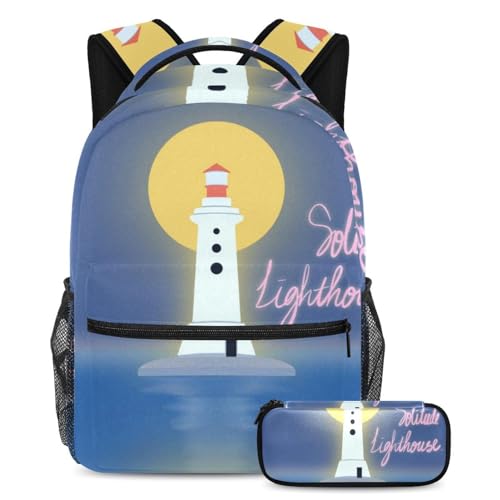 Mit diesem 2-teiligen Schultaschen-Set, Rucksack und Federmäppchen für Jungen, Mädchen und Teenager bleiben Sie organisiert und modisch, Mehrfarbig Nr. 06, B：29.4x20x40cm P：19x7.5x3.8cm, von Generisch