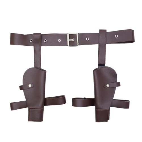Mittelalter Holster Vintage Holster Revolver Holster Halter Cowboy LARP Cosplay Kostüm Zubehör Zufriedenheitsgarantie (Brown, One Size) von Generisch