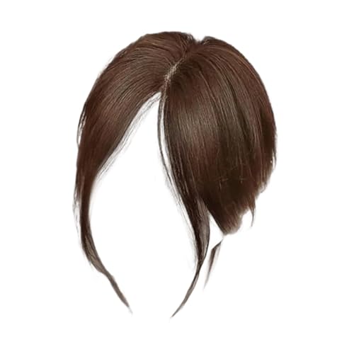 Mittlerer Teil Pony - Realistic Hair Fringe, atmungsaktives Perücken Patch | Einfaches Styling-Accessoire für Cosplay-Event oder alltägliche Mode, weiche gemischte Textur für Schönheitsroutine oder sa von Generisch