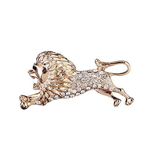 Mode Broschen Löwe Strass Braut Brosche Strass Bedeckte Schals Schal Brosche Clip Frauen Damen Pin Robust und kostengünstigEs ist schön und nützlich. von Generisch