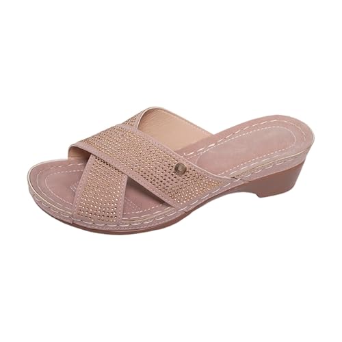 Moderne Damenschuhe für entspannte Sommertage mit offenem Zehenbereich ideal für Kombinationen mit Jeans lässigen Outfits (41) von Generisch