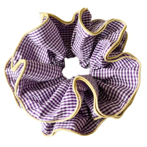 Modische, gerüschte, doppellagige Haargummis für Damen, koreanisch, übergroß, plissiert, Haarschmuck von Generisch