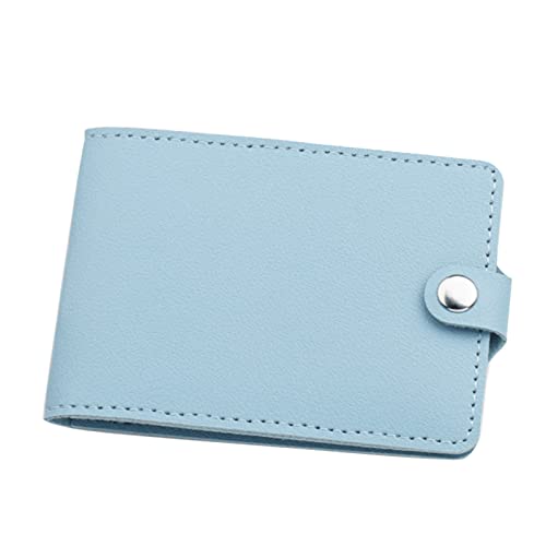 Modische Ausweis-Geldbörse, einfarbig, Haspe, Kartenfächer, Führerschein, Clutch, Schottenkaro, Geldbörse, blau, A von Generisch