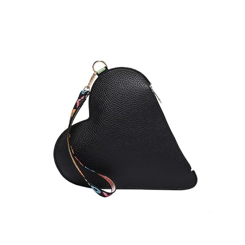 Modische Damen-Geldbörse, Herzform, Reißverschluss, Geldbörse, Handgelenktasche, Clutch, Aufbewahrungstasche, Münzgeldbörse, trendige Damentasche von Generisch