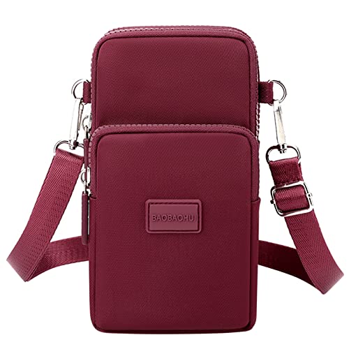 Modische Damen-Umhängetasche, einfarbig, nicht bedruckt, mit Reißverschluss, Kuriertasche, Handytasche, Schultertasche, C, Einheitsgröße von Generisch