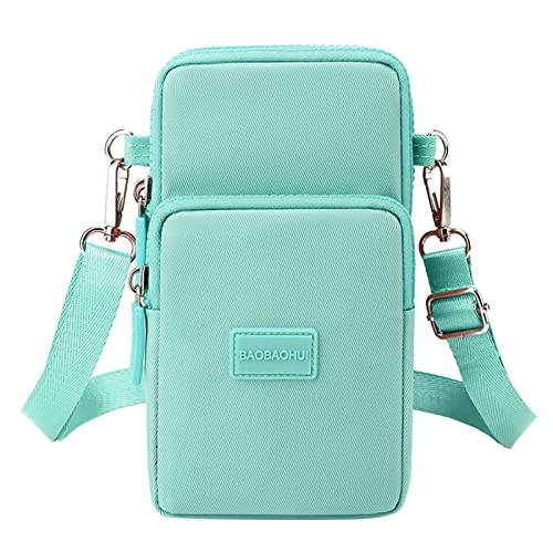 Modische Damen-Umhängetasche, einfarbig, nicht bedruckt, mit Reißverschluss, Kuriertasche, Handytasche, Schultertasche, F, Einheitsgröße von Generisch