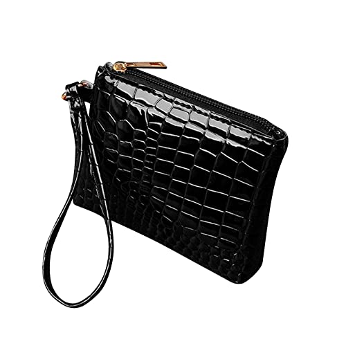 Modische Damengeldbörse und sehr tragbar, leicht und mit großem Fassungsvermögen, Geldbörsen-Armbänder für Damen, Schlüsselanhänger, Schwarz , Einheitsgröße Modische Damengeldbörse und sehr tragbar, leicht und mit großem Fassungsvermögen, Geldbörsen-Armbänder für Damen, Schlüsselanhänger, Schwarz , Einheitsgröße von Generisch