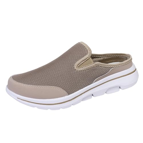 Modische Frauen Sneakers Bequeme Freizeit-Schuhe atmungsaktivem Flyweave-Mesh Elegante Flip-Flops für Herren Damen Perfekte Begleiter für jeden (Brown, 42) von Generisch