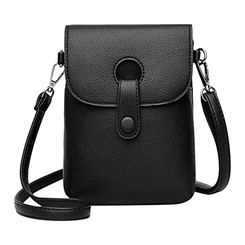 Modische Handytaschen für Damen, einzelne Umhängetasche, Umhängetasche, Umhängetasche, Kuriertasche, Geldbörse, Herren-Geldbörsen oder Schultertaschen, Schwarz , Einheitsgröße von Generisch