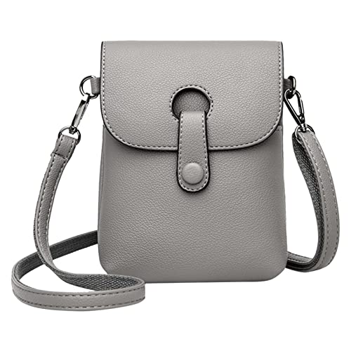 Modische Handytaschen für Damen, einzelne Umhängetaschen, Umhängetasche, Handytasche, Kuriertasche, Geldbörse, Umhängetasche, Herren, grau, Einheitsgröße Modische Handytaschen für Damen, einzelne Umhängetaschen, Umhängetasche, Handytasche, Kuriertasche, Geldbörse, Umhängetasche, Herren, grau, Einheitsgröße von Generisch