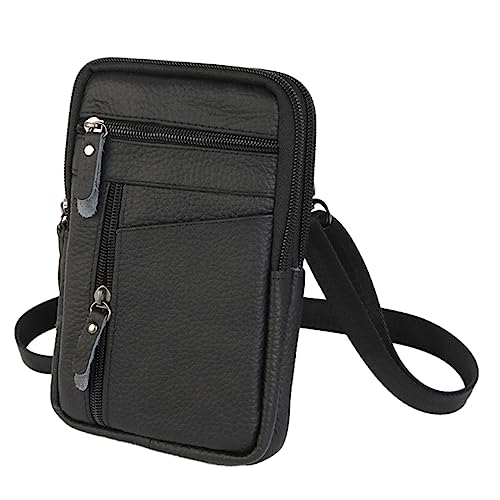 Modische Herren-Handtasche, Schultertasche, Umhängetasche, Hüfttasche, Hüfttasche, Hüfttasche für Handy, Schwarz , Einheitsgröße Modische Herren-Handtasche, Schultertasche, Umhängetasche, Hüfttasche, Hüfttasche, Hüfttasche für Handy, Schwarz , Einheitsgröße von Generisch