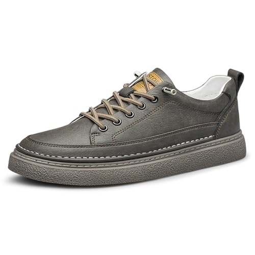 Modische Herren-Sneaker, echtes Leder, Herren-Sneaker, stilvoll, Retro, Business, Freizeitschuhe für Herren, khaki, 38 2/3 EU Modische Herren-Sneaker, echtes Leder, Herren-Sneaker, stilvoll, Retro, Business, Freizeitschuhe für Herren, khaki, 38 2/3 EU von Generisch