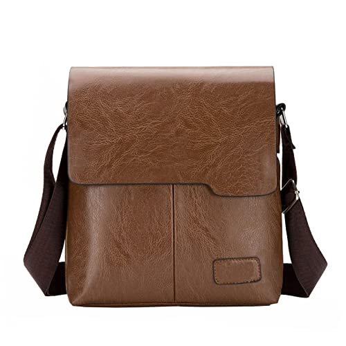 Modische Herren-Umhängetasche, Ledertasche, Aktentasche, Clutch, Rucksack, vertikale Crossbody-Tasche, Laptop-Umhängetasche, a, Einheitsgröße von Generisch