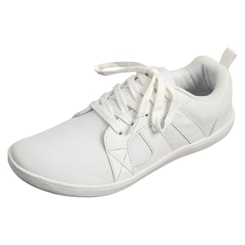 Modische Herrenfreizeitschuhe mit hochwertigem bequemes Design optimale Atmungsaktivität ergonomische Passform für sportliche Aktivitäten ideal für Freizeit Alltag (White, 42) von Generisch