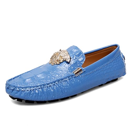 Modische Krokodilmuster Herren Driving Penny Loafers Leder Mokassin Slip-On Casual Dress Bootsschuhe, Moon, 42.5 EU Modische Krokodilmuster Herren Driving Penny Loafers Leder Mokassin Slip-On Casual Dress Bootsschuhe, Moon, 42.5 EU von Generisch
