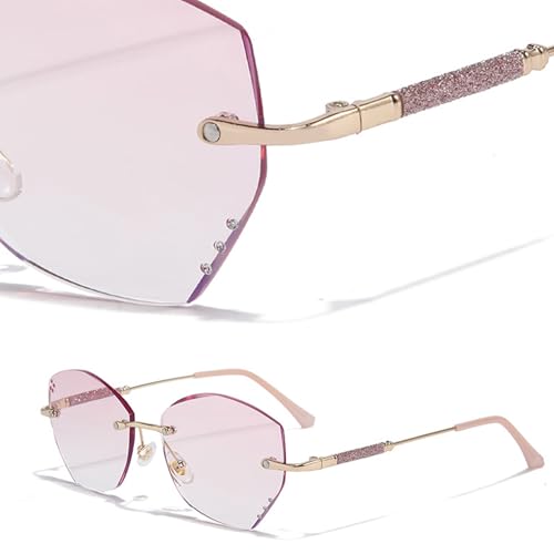 Modische Lesebrille Mit BlaulichtfilterBrille Blaulichtfilter Brille Damen Computerleser Lesehilfe Blendfreie UV Brille Leserbrillen(Gold,3) von Generisch