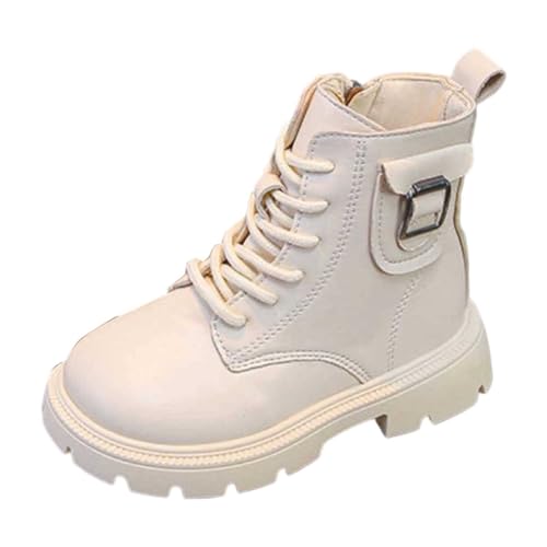 Modische Mädchen Stiefeletten für Winter Casual Style bei Kleinkindern Jugendlichen (Beige, 33 Big Kids) von Generisch