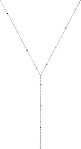 Modische Y-förmige Lariat-Halskette für Damen, zierliche, minimalistische Perlenkette, lange Haltbarkeit von Generisch