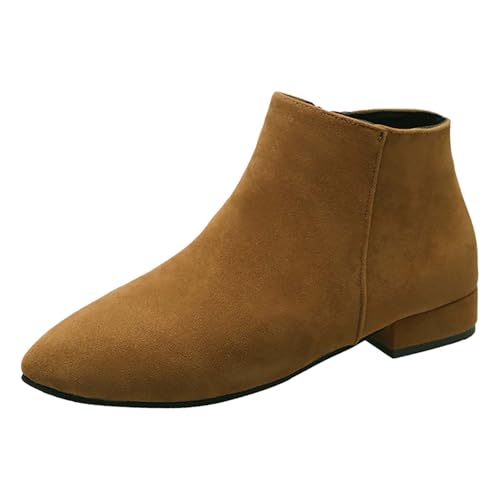 Modische dicke Unterseite, klobiger Absatz, Damenstiefel, atmungsaktiv, modisch, runder Kopf, klobiger Absatz, Damenschuhe, Mad Love Boots, gelb, 40.5 EU Modische dicke Unterseite, klobiger Absatz, Damenstiefel, atmungsaktiv, modisch, runder Kopf, klobiger Absatz, Damenschuhe, Mad Love Boots, gelb, 40.5 EU von Generisch