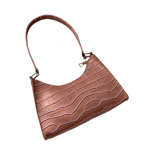 Modische einfarbige PU-Unterarmtasche, kompakte Reißverschluss-Handtasche, Damen-Umhängetasche, Herren-Schultertasche, rose, Einheitsgröße Modische einfarbige PU-Unterarmtasche, kompakte Reißverschluss-Handtasche, Damen-Umhängetasche, Herren-Schultertasche, rose, Einheitsgröße von Generisch