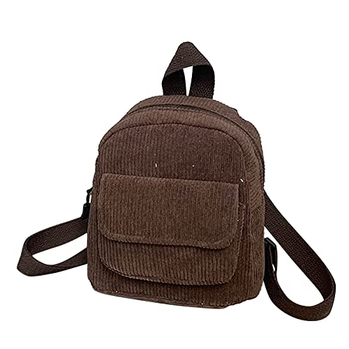 Modischer, schlichter Samt-Rucksack, Cord-Rucksack, Herren-Geldbörsen oder Umhängetaschen, coffee, Einheitsgröße von Generisch