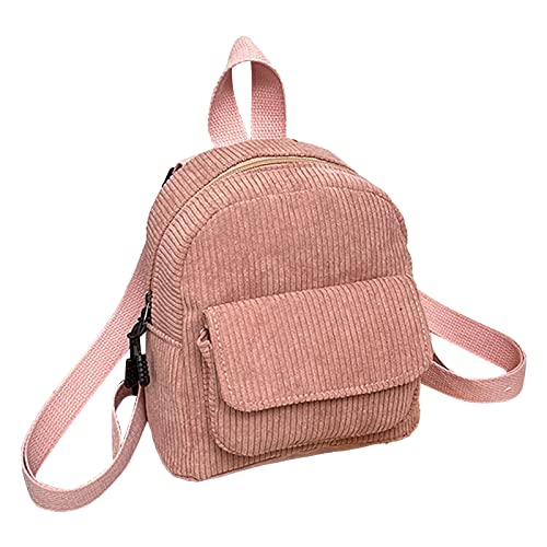 Modischer, schlichter Samt-Rucksack, Cord-Rucksack, Herren-Geldbörsen oder Umhängetaschen, rose, Einheitsgröße von Generisch
