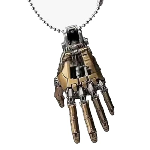 Modischer mechanischer bionischer Handanhänger mit Kette, kreative bewegliche Fingergelenke, Roboter-Handhalskette für Männer und Frauen, 1.0*1.0*1.0 von Generisch