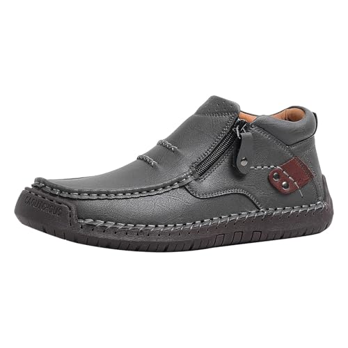 Mokassins Herren Handgefertigt Lederschuhe Flach Loafer Weich Bootsschuhe Fahrenschuhe Höheschuhe mit Reißverschluss Bequeme Dämpfung Freizeitschuhe Breite Füße Outdoorschuhe Mokassins Herren Handgefertigt Lederschuhe Flach Loafer Weich Bootsschuhe Fahrenschuhe Höheschuhe mit Reißverschluss Bequeme Dämpfung Freizeitschuhe Breite Füße Outdoorschuhe von Generisch