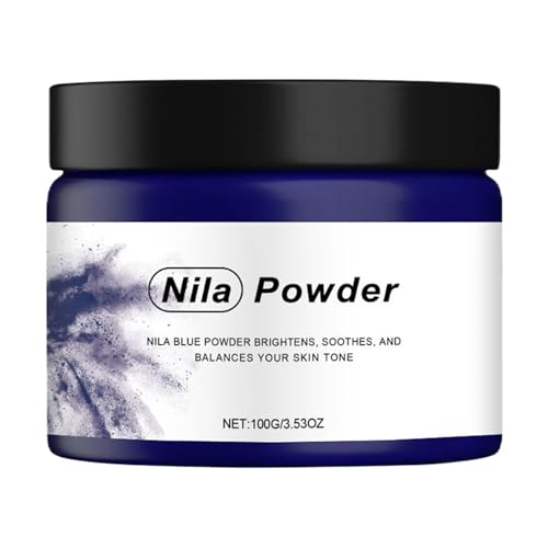Moroccan Blue Nila Powder | Face Packs for Girls | Blue Nila Puder mit Porenverkleinerer & Aufhellender Straffung | Natürliche Feuchtigkeitsspendende Hautstruktur Verbessernde Maskenpuder für Frauen von Generisch