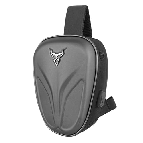 Motorrad -Schlingen -Beutel - Fahrradfanny -Schulterbeutel | Multi-Pocket-Schlinger-Schulter-Brustbeutel Wasserfest Mit Harter Schale Und USB-Ladeanschluss | Fahrradspeicherorganisator Für Männer Und von Generisch