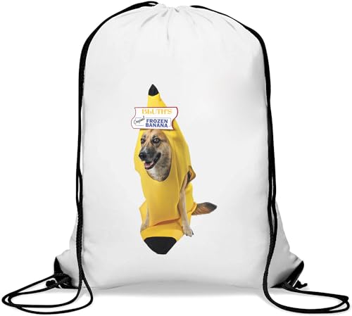 Mr Manager Dog Funny Banana Gym Sack Casual Drawstring Bag White von Generisch