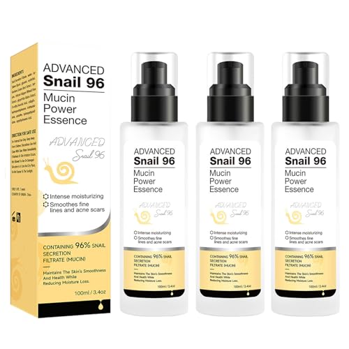 Mucin 96% Power Repairing 3.4oz 100ml Hydrating For Face With Secretion Filtrate For Dull Skin & Fine Lines Skin Care 3PCS Shampoo Damen (3PCS White, One Size) von Generisch