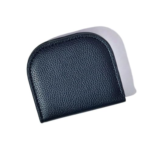 Münzbörse aus PU-Leder, kurze Mini-Geldbörse, kleine Geldbörsen für Damen, Reißverschluss, Clutch, einfacher Kartenhalter, koreanischer Stil, Schwarz , Praktisch: von Generisch