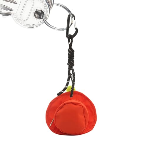 Münzgeldbörse, Hutform, modische Tasche mit Reißverschluss, Aufbewahrungstasche für Schlüssel, Kopfhörer, Rucksack, Schlüsselanhänger, Orange/Rot, Refer to description, Uni von Generisch